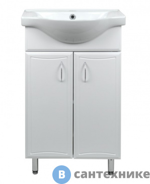 картинка Тумба Loranto Коралл 50 с раковиной (арт.7050) Basic 50 (CS00070573)