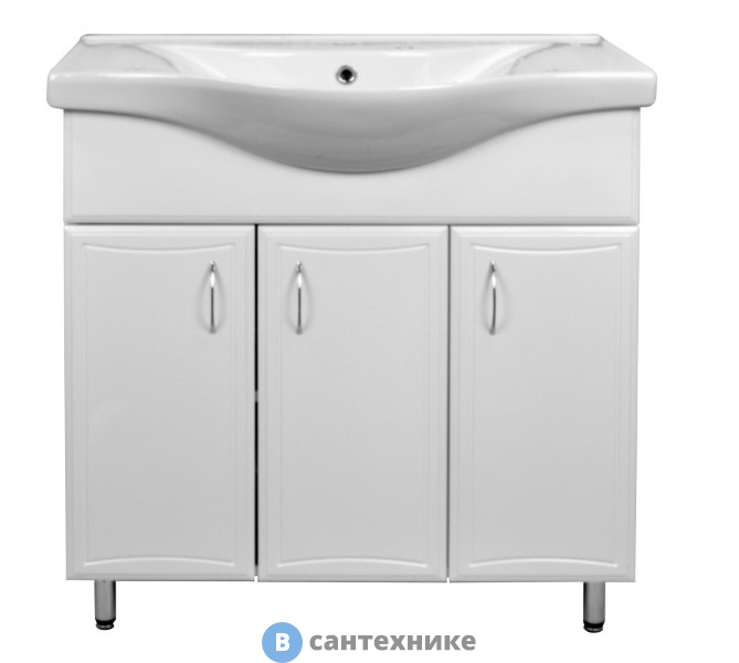 Тумба Loranto Коралл-80 (800*860*460) с раковиной Basic 80 (CS00070578)