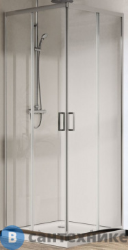 картинка Душевой уголок Vincea City VSS-5CT8010CL, 1000*800, хром, стекло прозрачное, без поддона