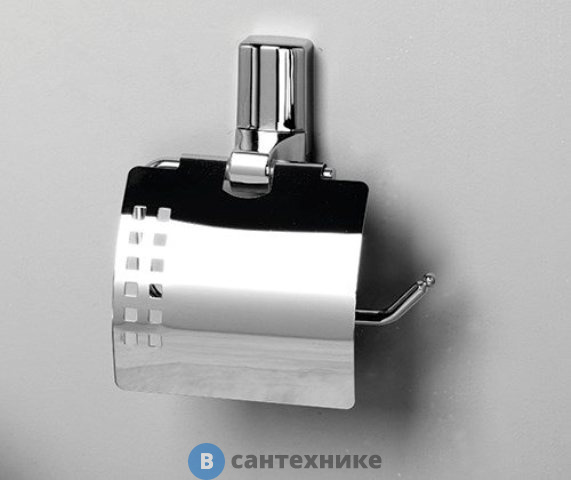 Держатель туалетной бумаги WasserKRAFT Leine K-5025 с крышкой металл, хромоникелевое покрытие