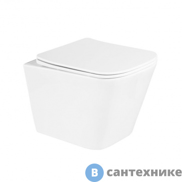 картинка Унитаз подвесной BelBagno DUE BB3103CHR-SC безободковый, без сиденья