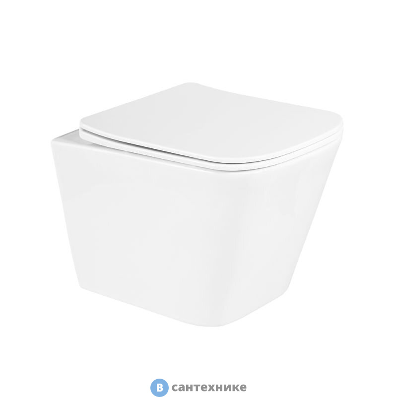 Унитаз подвесной BelBagno DUE BB3103CHR-SC безободковый, без сиденья
