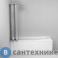 картинка Шторка АМ.РМ Like W80BS-100-140CT на борт ванны 100х140, поворотно-складная, хром, стекло прозрачное