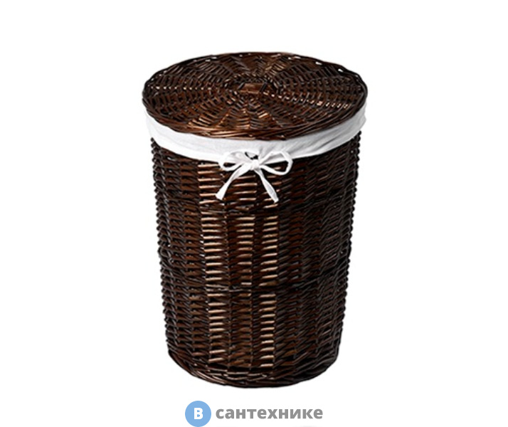 Плетеная корзина WasserKRAFT Elbe WB-740-M для белья с крышкой прутья ивы