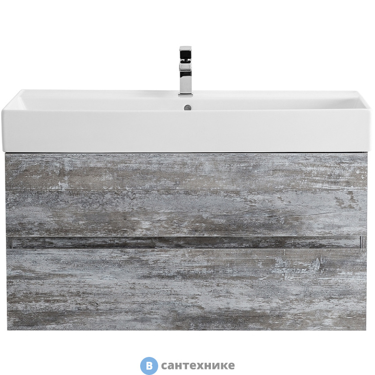 Тумба под раковину Cezares MOLVENO 46 подвесная с двумя выкатными ящиками, Legno Grigio, 800x460x500, MOLVENO 46-80-2C-SO-LG