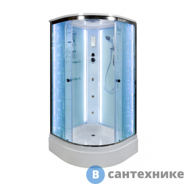 картинка Душевая кабина Deto EM2780 LED с гидромассажем