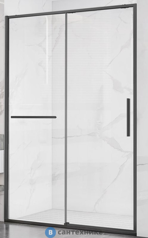 Душевая дверь Vincea Slim Soft VDS-1SS120CLGM, 1200, вороненая сталь, стекло прозрачное