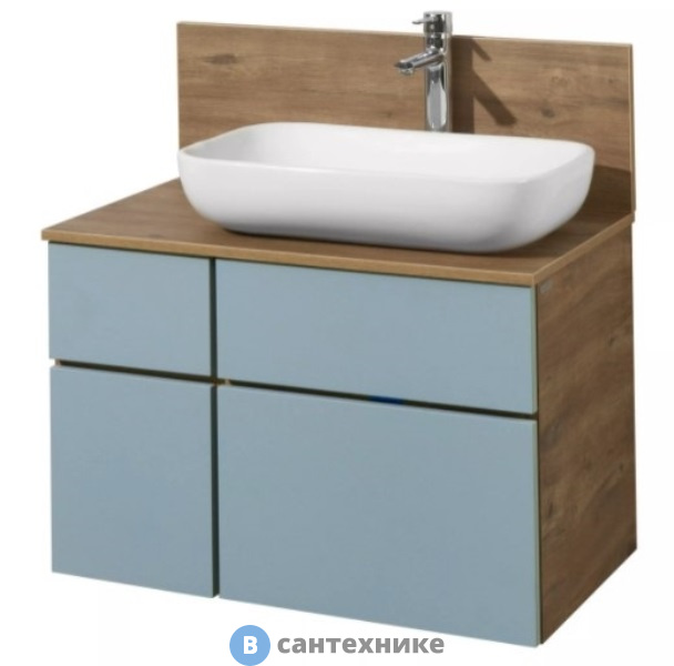 Тумба с раковиной Акватон Мишель 80 Дуб Рустикальный/Лола/ЛВДСП (1A2568K5MIX30)