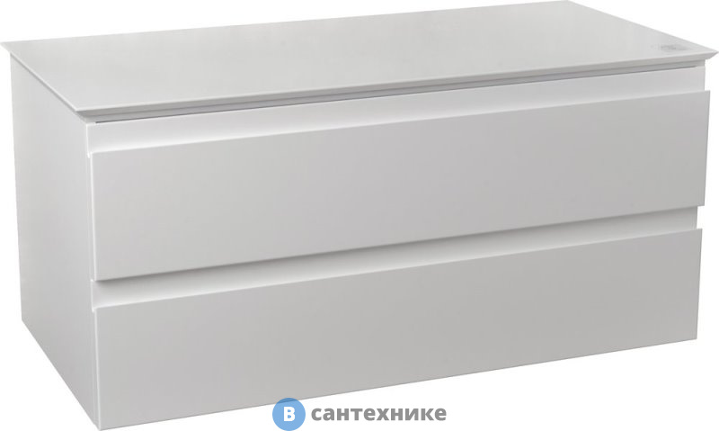 Тумба под раковину Jacob Delafon EB2084-J5 со столешницей и с подсветкой, 100 см, блестящий белый