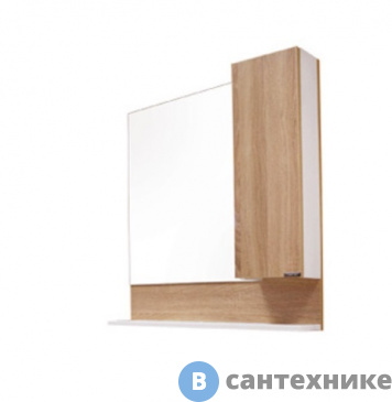 картинка Зеркало-шкаф Comforty Рига-80 дуб сонома