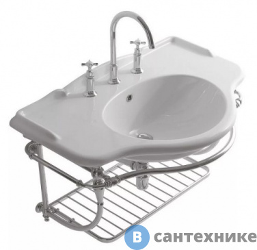 картинка Консоль под раковину GLOBO Paestum 90*60*н60см, подвесная, с комплектом креплений, хром (PASC56 cr)