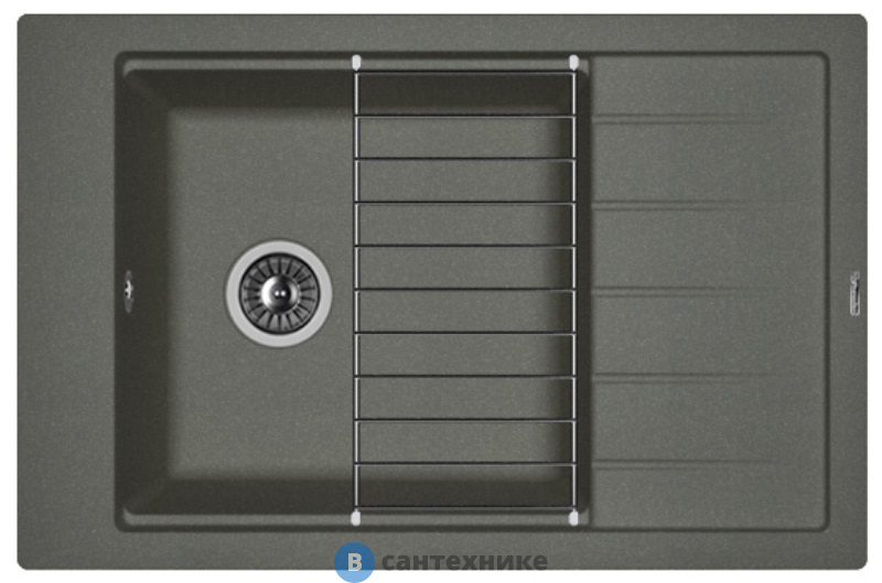 Кухонная мойка FLORENTINA Липси 780P, чёрный FG (20.275.D0780.102)