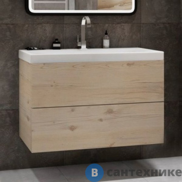 картинка Тумба под раковину Art & MAX AM-Verona-Push-1000-2C-SO-GP-TS подвесная с двумя выкатными ящиками, 1000x450x550