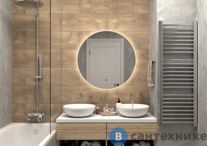 картинка Зеркало Континент Ajour D 645 с функцией антизапотевания, холодная подсветка (ЗЛП2292)