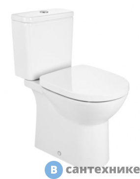 картинка Унитаз Roca DEBBA ROUND 34299P00Y напольный дв. вып. Rimless (без бачка)