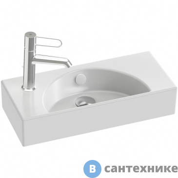 картинка Раковина Jacob Delafon EGO112-55-00 Odeon RG 50 см*22 см (отверстие слева)