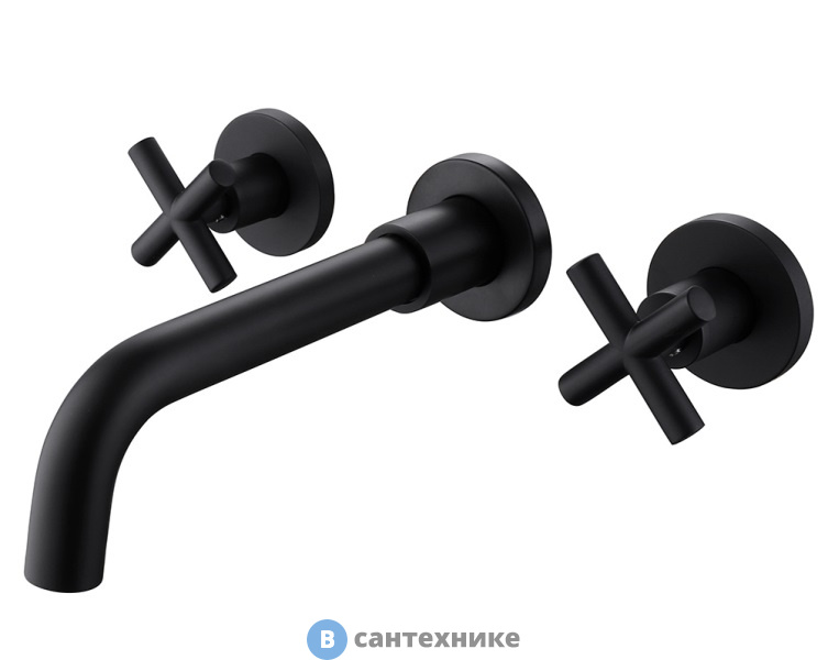 Смеситель ABBER Wasser Kreis AF81121B для раковины, чёрный матовый