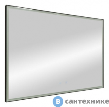 картинка Зеркало с подсветкой Art & MAX Arezzo 1200x800 тёплый/холодный свет AM-Are-1200-800-DS-FC-H-Nero