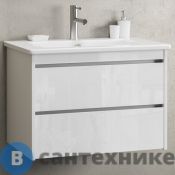 Тумба под раковину SMILE Фреш 80, цв. белый/белый (9003)
