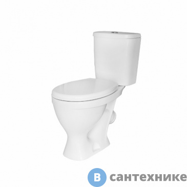 картинка Унитаз-компакт Sanita Формат (эконом) белый н/п под кн/арм (+1-ур.арм,антивсп.,п/п сид.)