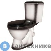 Унитаз-компакт ROSA Лира декор чёрный, н/п., под кн/арм. (бачок,+арм., сид.)