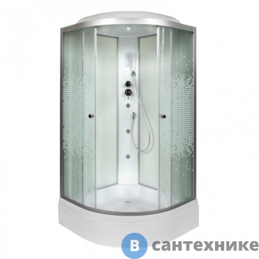 картинка Душевая кабина Deto L780 с гидромассажем и электрикой