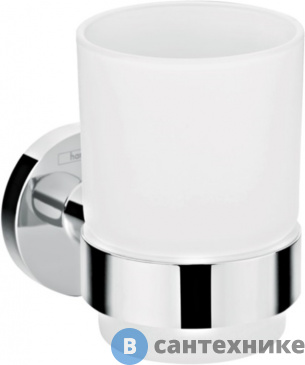 картинка Стакан Hansgrohe 41718000 Logis для зубных щеток, хром