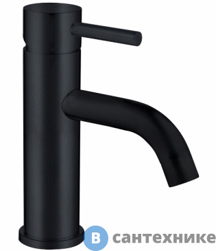 картинка Смеситель ABBER Wasser Kreis AF8110B для раковины, чёрный матовый