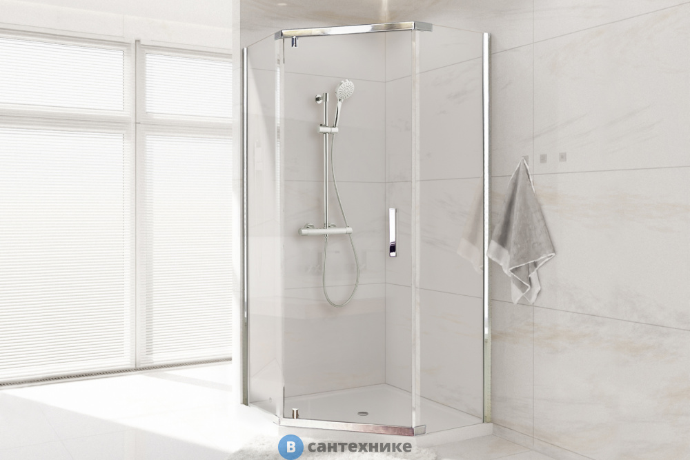 Душевой уголок Royal Bath RB 1211TR-T-CH  110х120х200 (прозрачное) без поддона