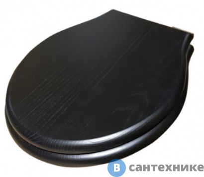 картинка Сиденье GLOBO Paestum для унитазов деревянное, цвет чёрный дуб/бронза с микролифтом (для PA004,PA003,PAS03,PA001,PA002,PA025) (PS22RN)