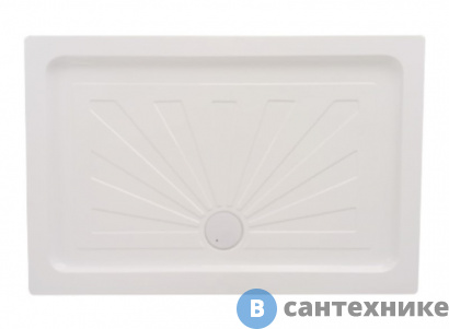 картинка Душевой поддон Cerutti QR110 (110x80x12) прямоугольный, без сифона