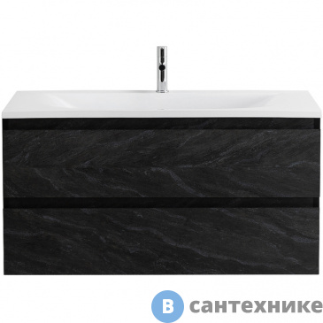 картинка Тумба под раковину Cezares MOLVENO 46 подвесная с двумя выкатными ящиками, Antracite, 1000x460x500 (MOLVENO 46-100-2C-SO-ANTR)