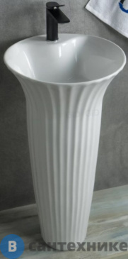 картинка Раковина напольная GID-ceramic Nb132 белый (410х410х840)