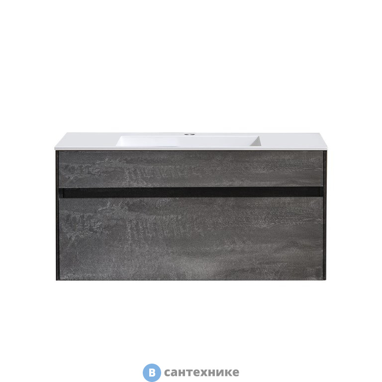 Тумба под раковину Vincea Chiara 1000 подвесная, 1 выкатной ящик soft-close, G.Stone (VMC-2C100GS)