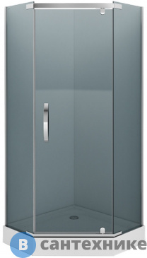 картинка Душевой уголок Alex Baitler AB245-100 (1000х1000х2000) пятиугольный тонированное стекло, без поддона