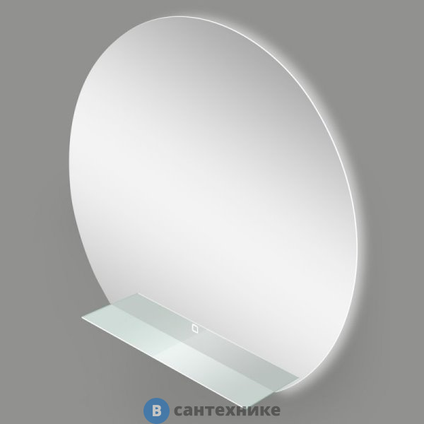 Зеркало BelBagno SPC-RNG-900-LED-TCH-MENS с встроенным светильником и сенсорным выключателем с полкой, 12W, 900x30