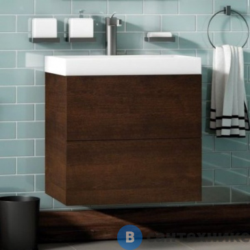 картинка Тумба под раковину Art & MAX AM-Verona-Push-700-2C-SO-RB подвесная с двумя выкатными ящиками, 700x450x550