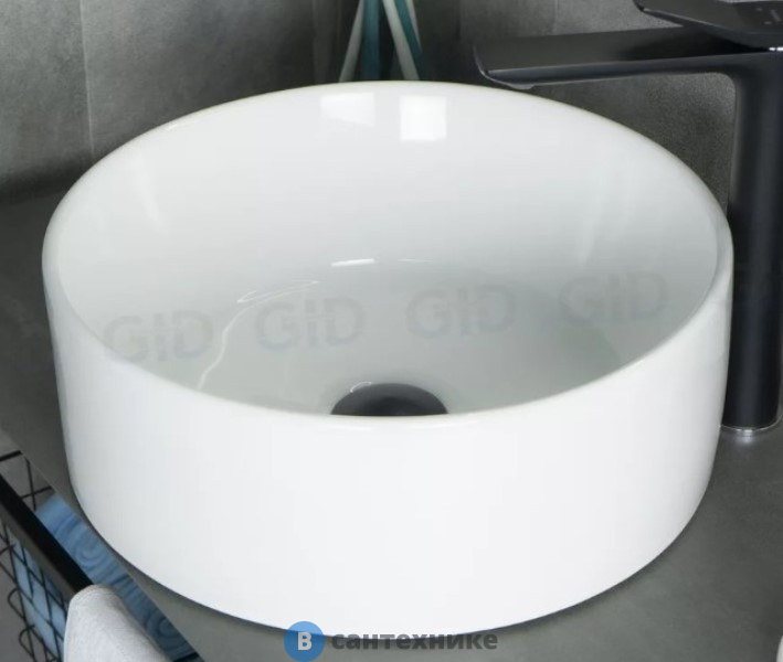 Раковина накладная GID-ceramic N9011 белый (400х400х150)