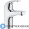 картинка Смеситель Grohe 32848000 BauCurve для раковины, гладкий корпус, хром