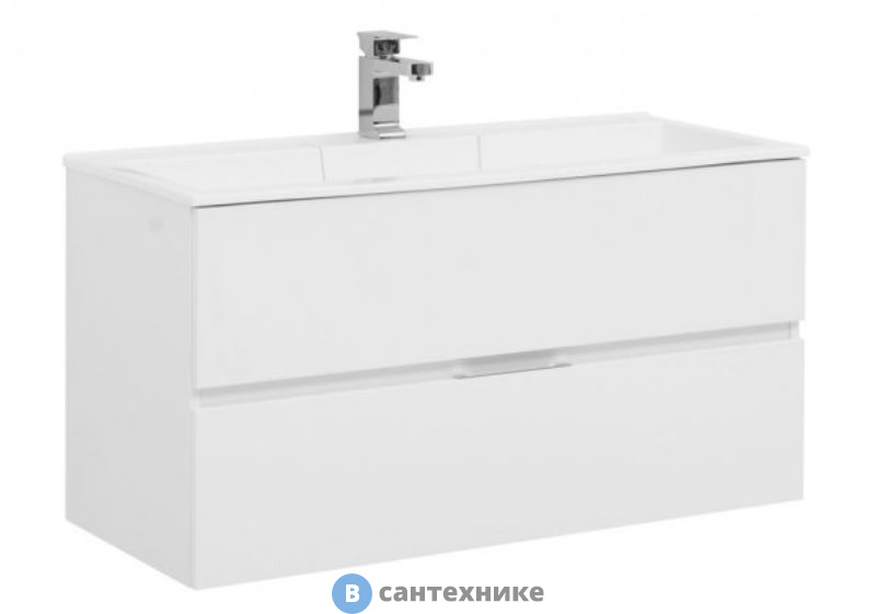Тумба под раковину Aquanet Алвита 100 цв.белый (235341)