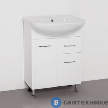 картинка Тумба под раковину Style line Стандарт № 11 - 61 (1 ящик) (4650134471861)