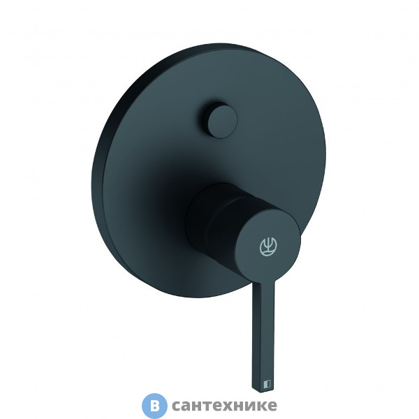 Смеситель Kludi 206593915 NOVA FONTE Puristic встраиваемый, для ванны и душа; чёрный матовый, без внутренней части