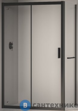 картинка Душевой уголок RGW PA-74-1B (PA-14B + Z-060-2B) чёрный/Прозрачное/6 мм 110* 80*195 (4108741118-14), без поддона