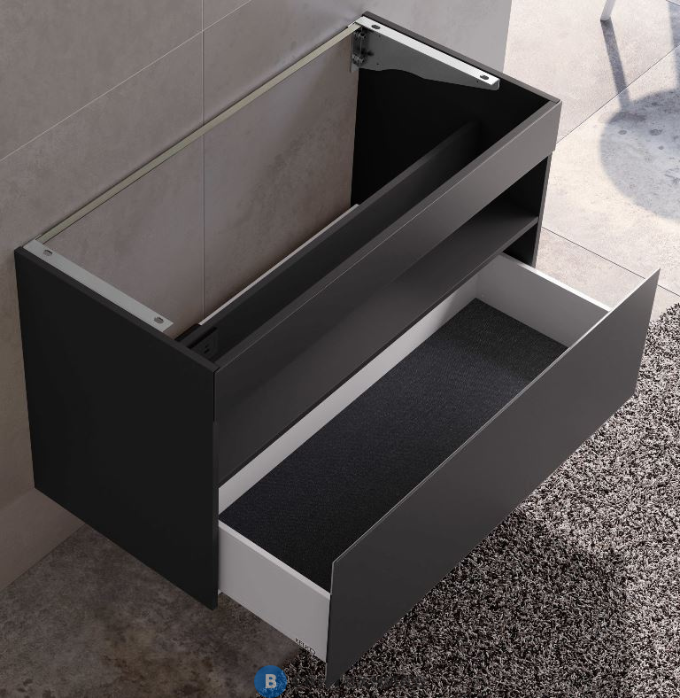 Тумба под раковину Keuco STAGELINE 32872970100, 1 ящик, с подсветкой, 1000x625x490 мм, к/ф.: вулканит