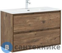 Тумба с раковиной Aquanet Милан 100 цв. дуб рустикальный (340165)