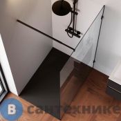 Душевая перегородка АМ.РМ X-Joy W94WI-120-F1-BTE 120x195, стекло прозр. 6 мм, фурнитура чёрный