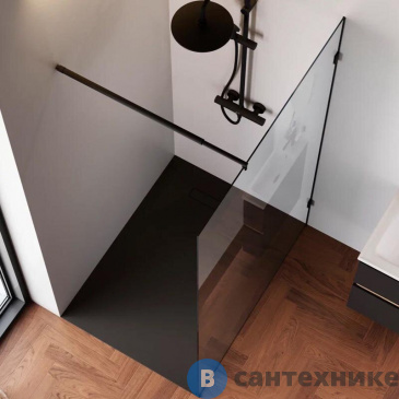 картинка Душевая перегородка АМ.РМ X-Joy W94WI-120-F1-BTE 120x195, стекло прозр. 6 мм, фурнитура чёрный