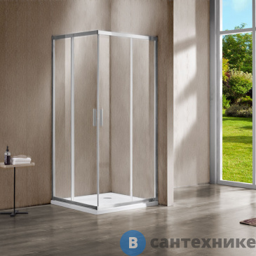 картинка Душевой уголок Vincea Garda VSS-1G1012CL, 1200*1000, хром, стекло прозрачное