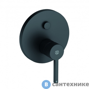 картинка Смеситель Kludi 206593915 NOVA FONTE Puristic встраиваемый, для ванны и душа; чёрный матовый, без внутренней части