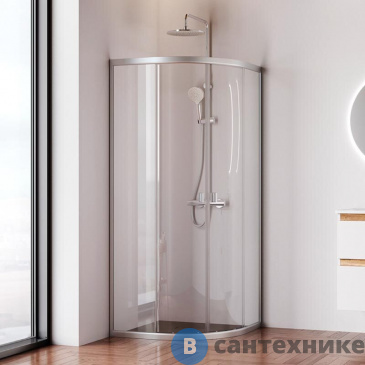 картинка Душевое ограждение АМ.РМ W88G-205-080MT64 X-Joy Twin Slide, 80x80, профиль мат. хром, без поддона